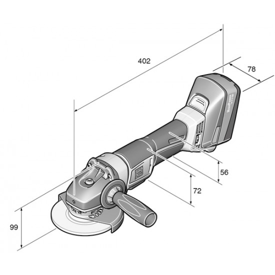 FEIN ΓΩΝΙΑΚΟΣ ΤΡΟΧΟΣ ΜΠΑΤΑΡΙΑΣ CCG 18-125BLPD Ø125mm