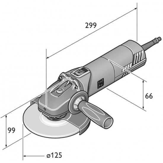 FEIN ΓΩΝΙΑΚΟΣ ΤΡΟΧΟΣ  WSG 12-125P Ø125mm