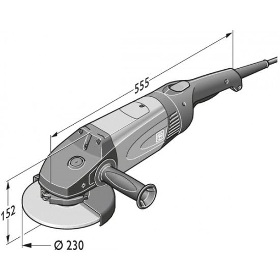 FEIN ΓΩΝΙΑΚΟΣ ΤΡΟΧΟΣ WSG 20-230 Ø230mm